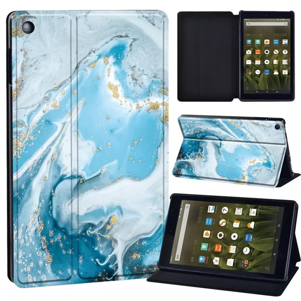 Amazon Fire Tablet Case - Blue Wave Marble